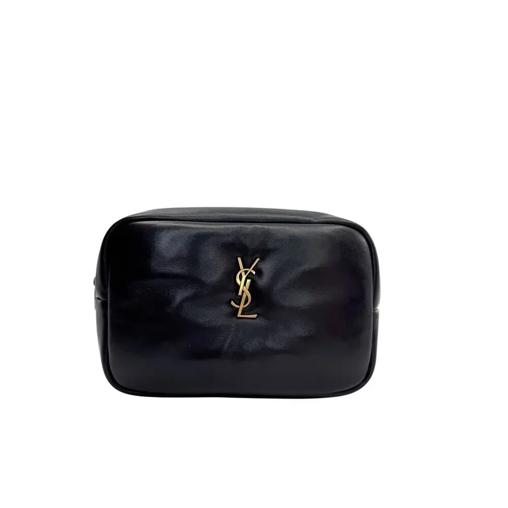 Saint Laurent Medium Leather Cosmetic Case